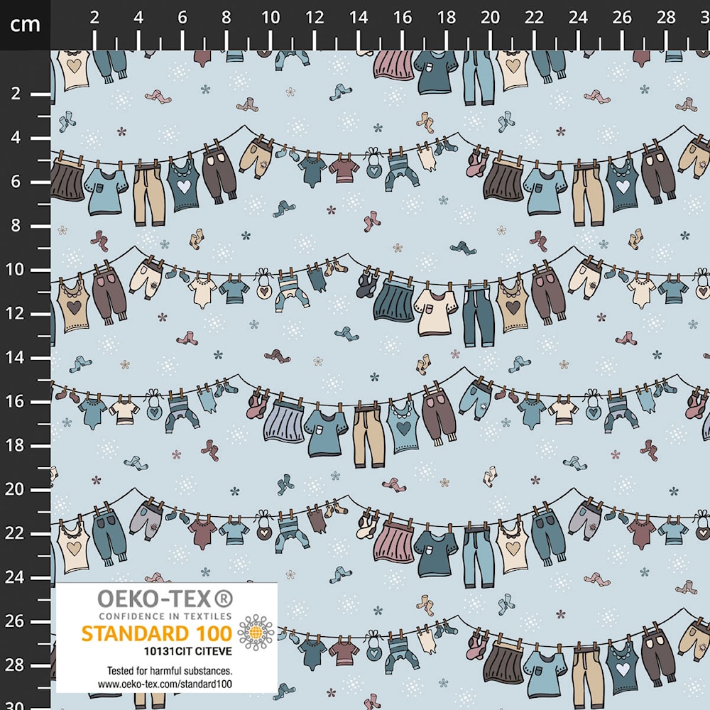 4504-134 LAUNDRY HOUR ROPA TENDIDA AZUL - Imagen 2