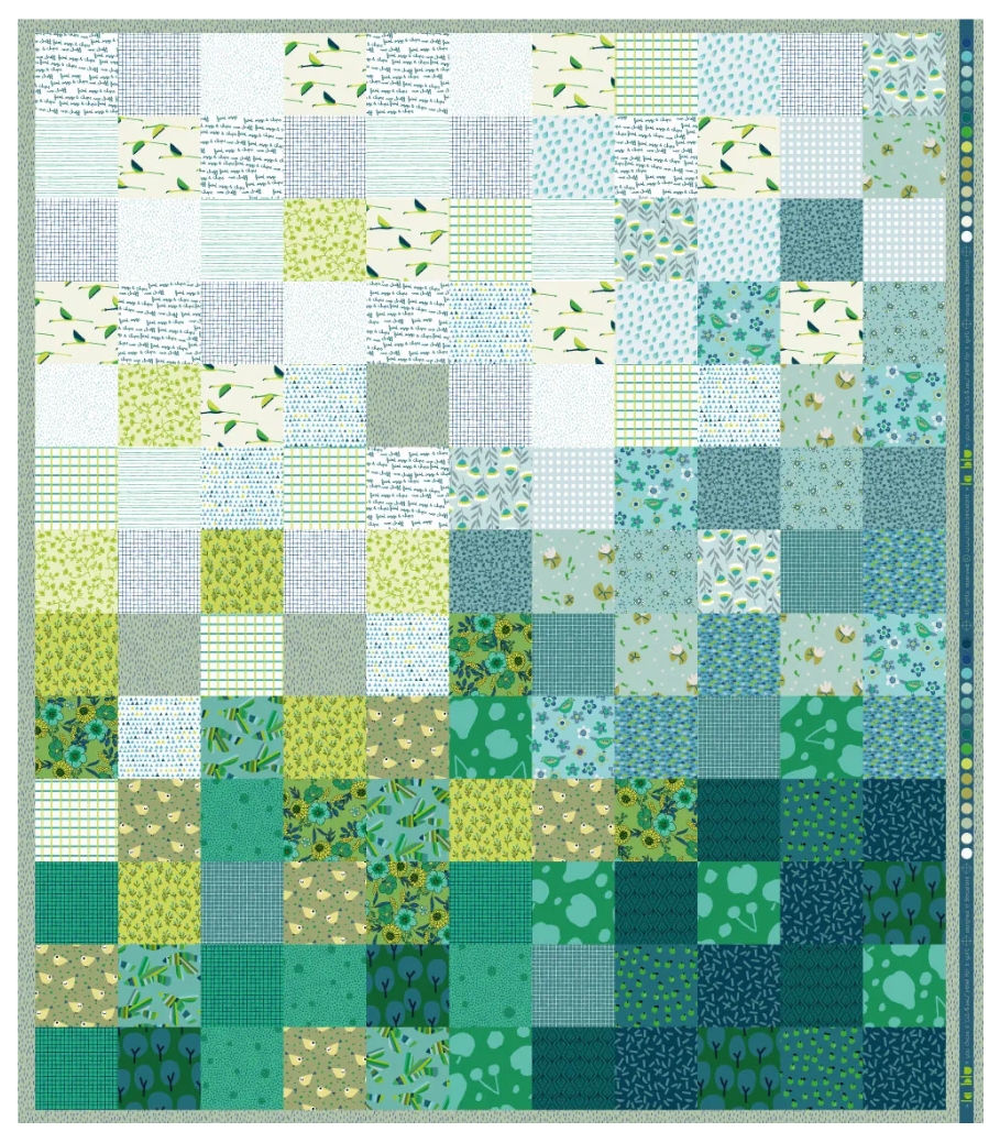 PANEL POPPY GREEN QUILT - Imagen 6
