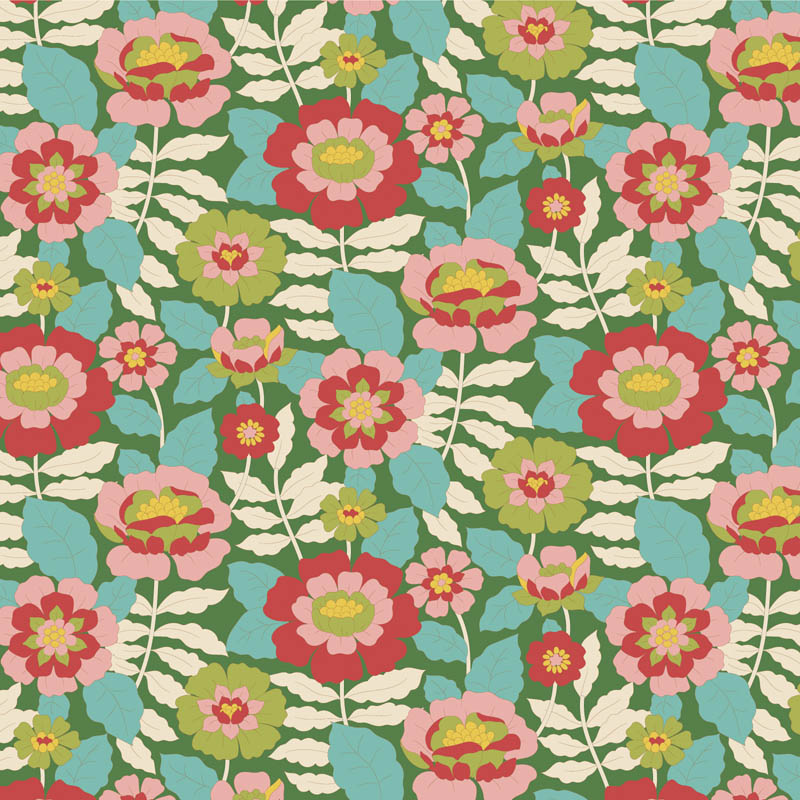 100609 TILDA WALLFLOWER BEVERLY FLORES VERDE - Imagen 2