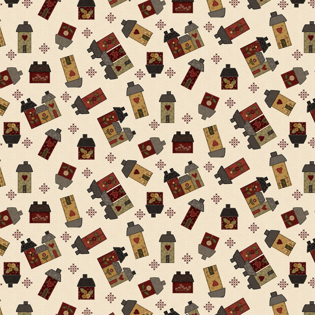 3170-33 HOME SWEET HOME CASITAS FONDO BLANCO - Imagen 2
