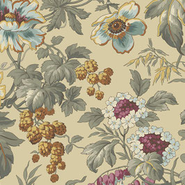 A-791-N ENGLISH GARDEN enredadera fondo crema