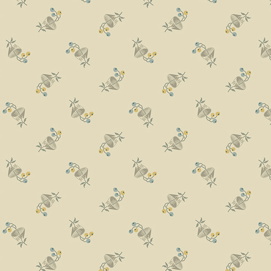 A-797-L ENGLISH GARDEN Amaranto fondo crema - Imagen 2