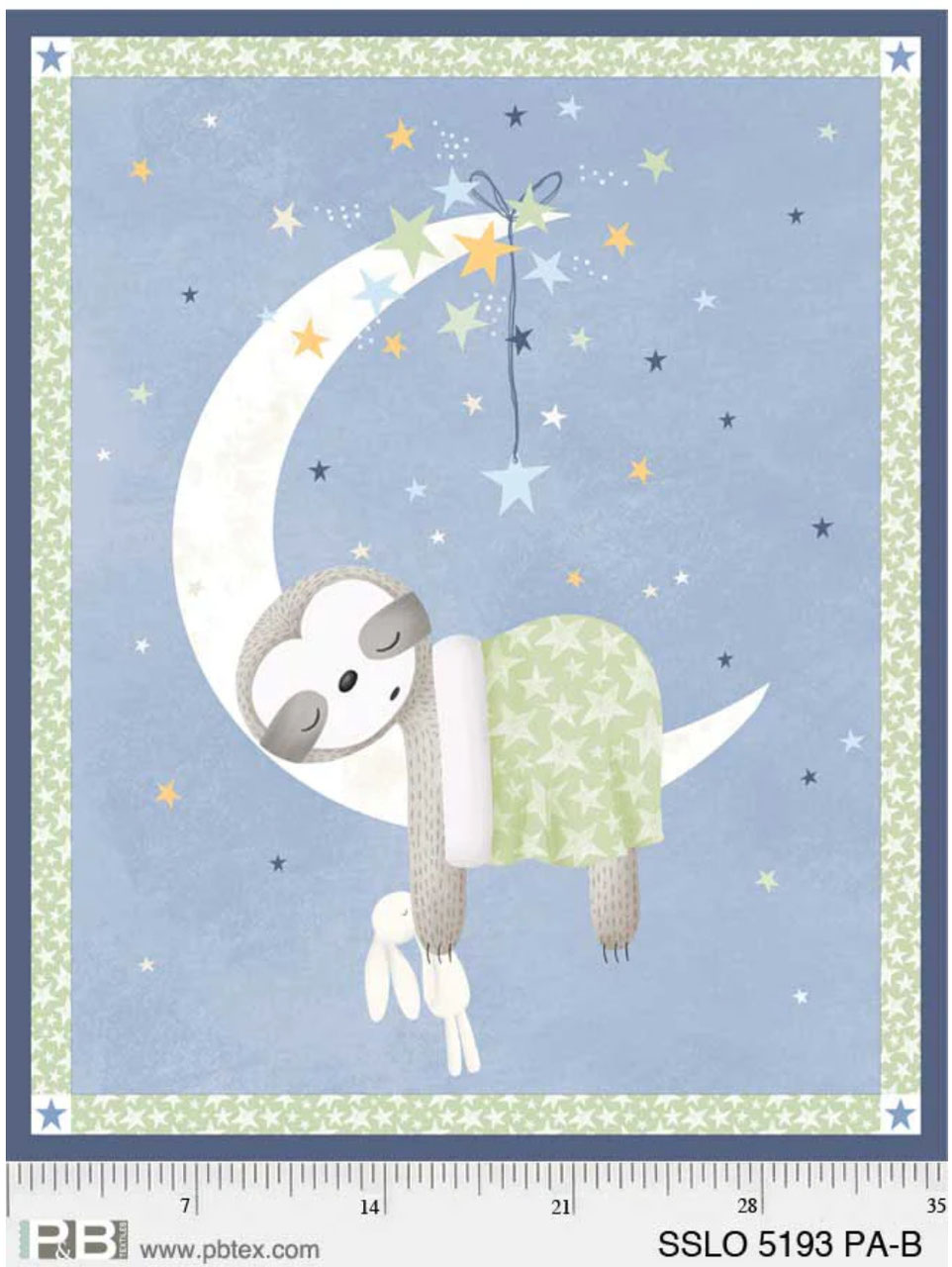SSLO 5193 PAB SLEEPY SLOTH PANEL AZUL - Imagen 2