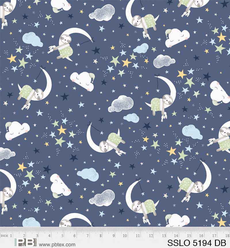 SSLO 5194 DB SLEEPY SLOTH LUNAS AZUL - Imagen 2