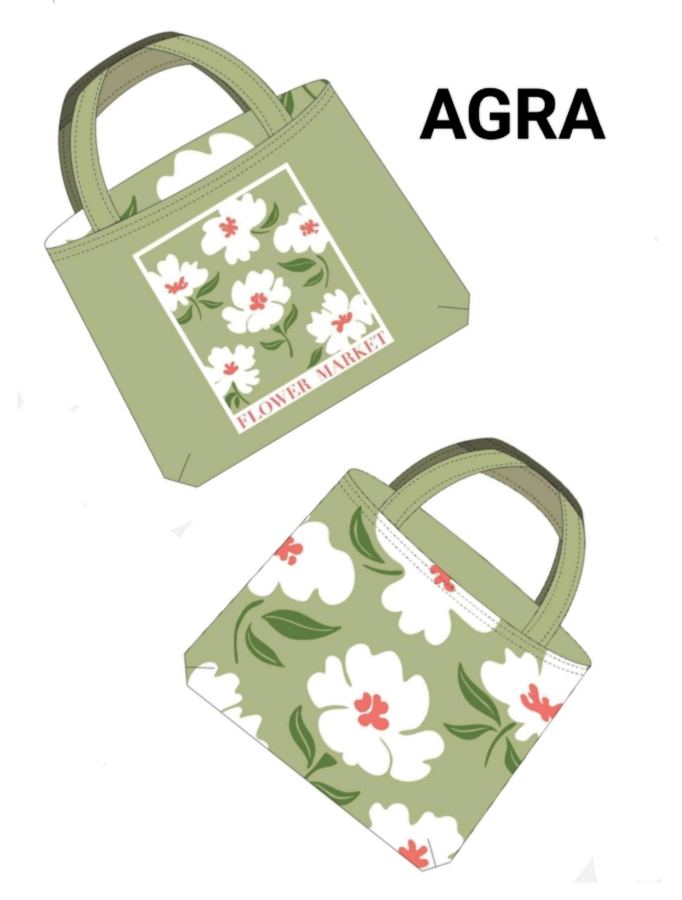 66157 PANEL BOLSA REVERSIBLE AGRA FLOWER MARKET - Imagen 2