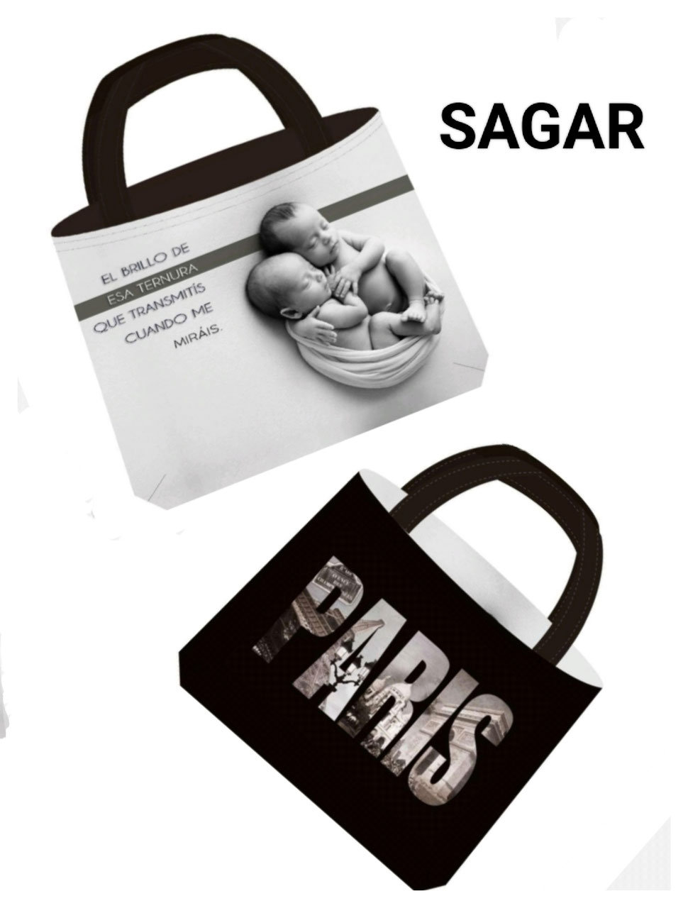 66161 PANEL BOLSA REVERSIBLE SAGAR PARIS - Imagen 2