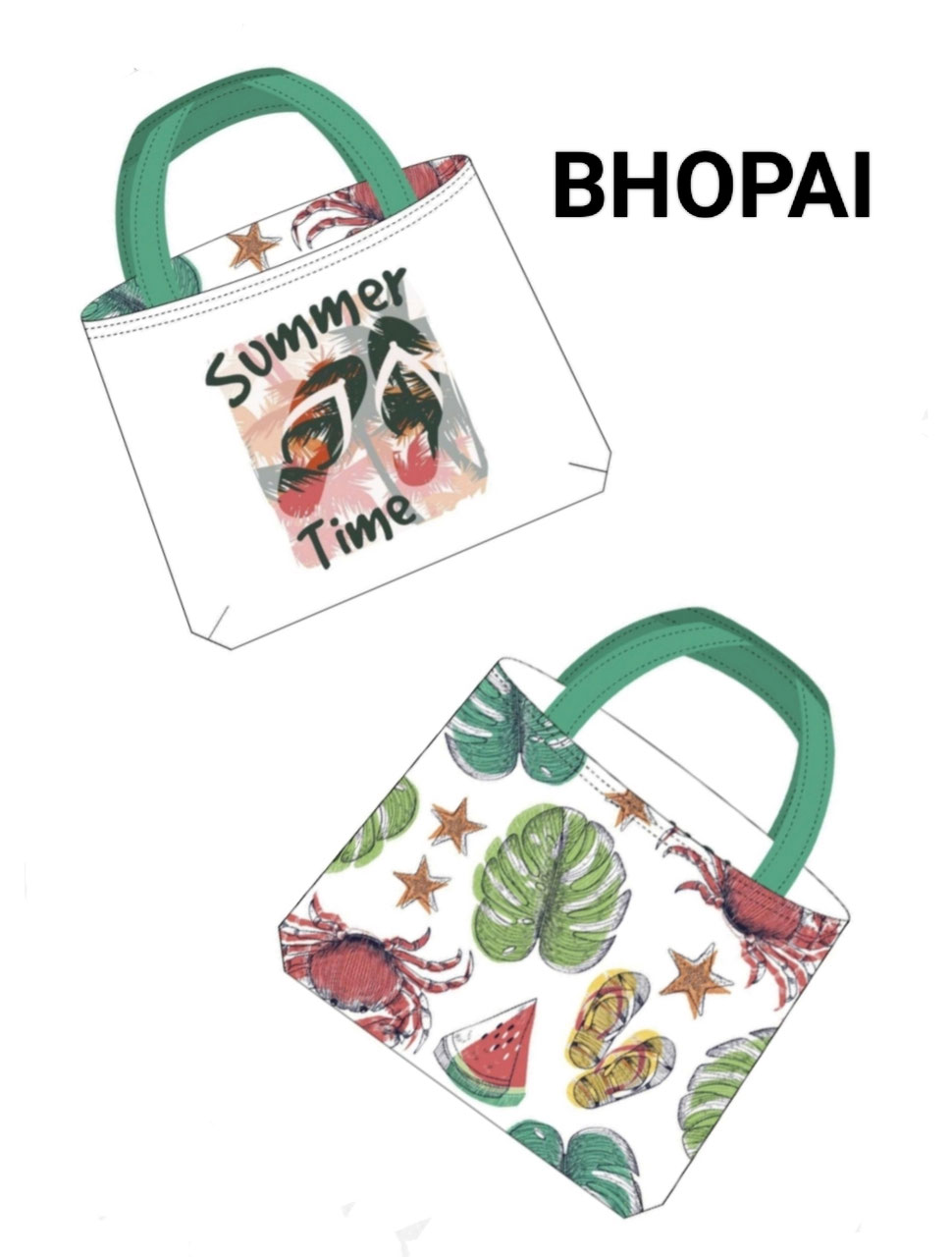 66168 PANEL BOLSA REVERSIBLE BHOPAI SUMMER - Imagen 2