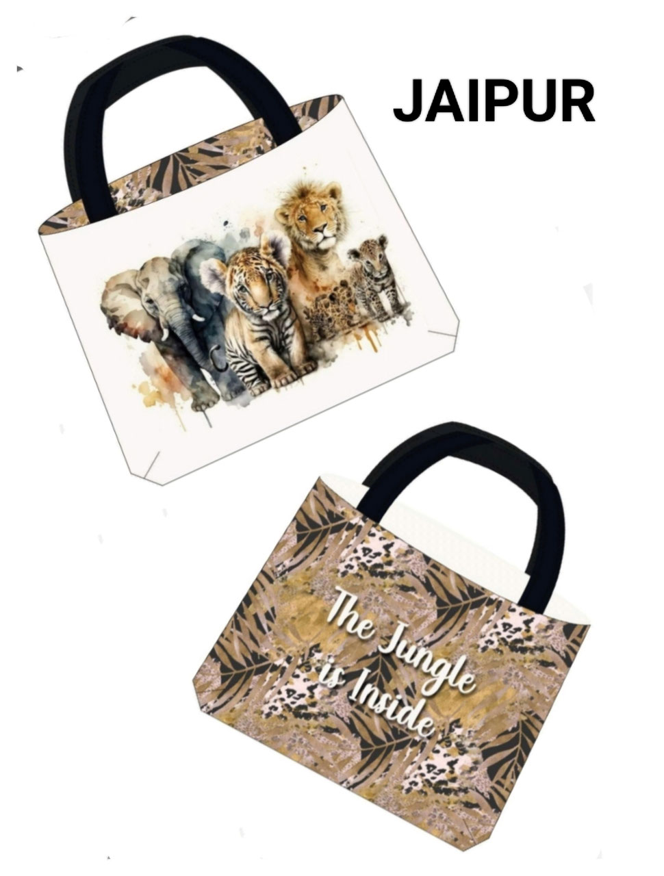 66171 PANEL BOLSA REVERSIBLE JAIPUR JUNGLA - Imagen 2