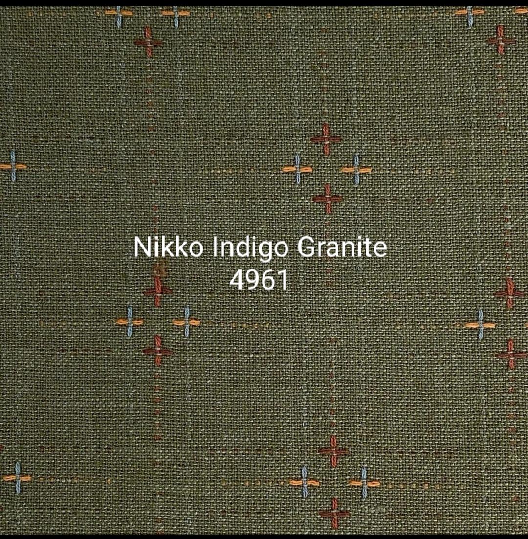 NIKKO INDIGO GRANITE 4961 DIAMOND VERDE CRUCES DE COLORES - Imagen 2
