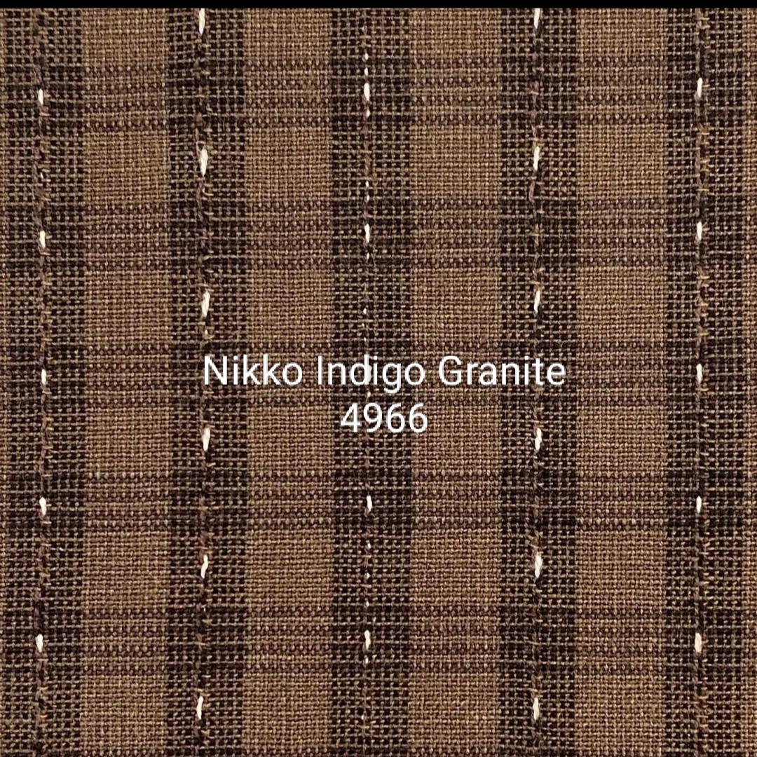 NIKKO INDIGO GRANITE 4966 DIAMOND MARRON CUADROS - Imagen 2