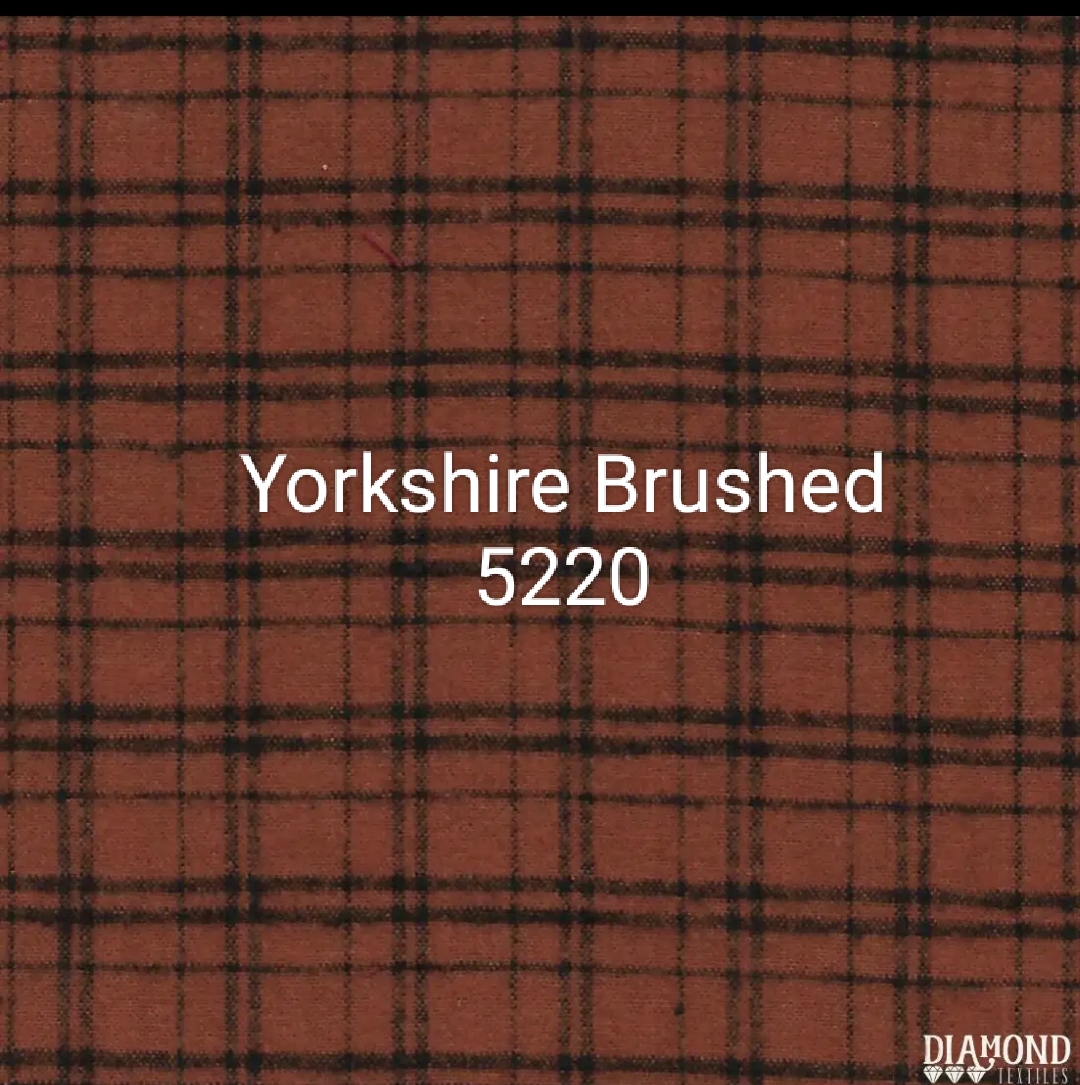 YORKSHIRE BRUSHED 5220 DIAMOND CUADROS ALGODON PEINADO NARANJA - Imagen 2