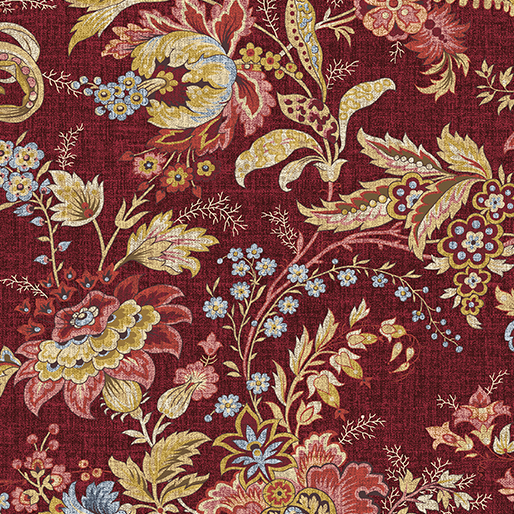 13135-19 FRENCH COTTAGE ESTAMPADO FLORAL FONDO ROJO - Imagen 2