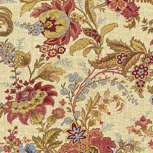 13135-71 FRENCH COTTAGE ESTAMPADO FLORAL FONDO CREMA - Imagen 2