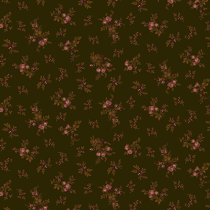 202-33 CHOCOLATE COVERED CHERRIES FLORAL MARRÓN - Imagen 2