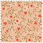 PC 10397S-C PATCHWORK CLOTH FLORES FONDO MELOCOTÓN