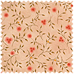 PC 10397S-C PATCHWORK CLOTH FLORES FONDO MELOCOTÓN - Imagen 2