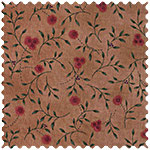 PC 10397S-F PATCHWORK CLOTH FLORES FONDO MARRON ROSADO