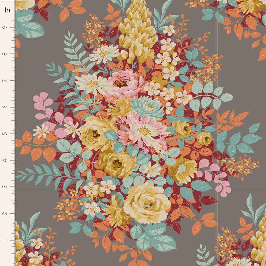 100451 TILDA CHIC ESCAPE WHIMSYFLOWER GRIS - Imagen 2