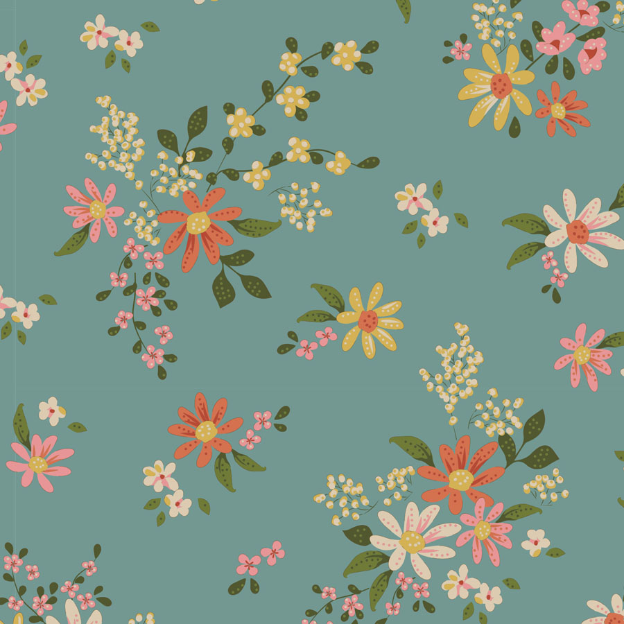 110050 TILDA CHIC ESCAPE DAISYFIELD TURQUESA - Imagen 2