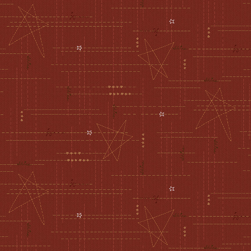 2771-88 TIME WELL SPENT PUNTADAS Y ESTRELLAS ROJO - Imagen 2