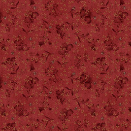 2773-88 TIME WELL SPENT FLORES Y ABEJAS ROJO ROSADO
