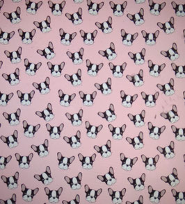 BULDOGS FONDO ROSA ESTAMPADO PEQUEÑO