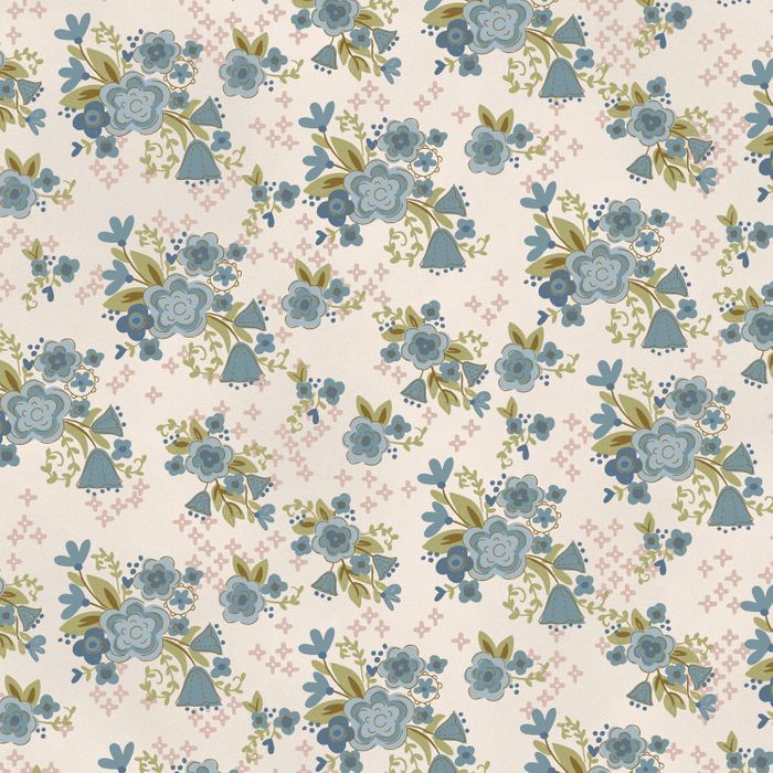 DV3952 BLUME & GROW RAMOS AZULES FONDO BLANCO - Imagen 2