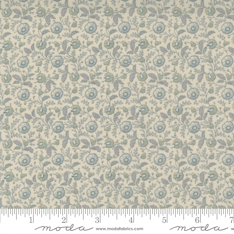 42364-12 REGENCY SOMERSET BLUES FLORES PEQUEÑAS FONDO BEIGE - Imagen 2