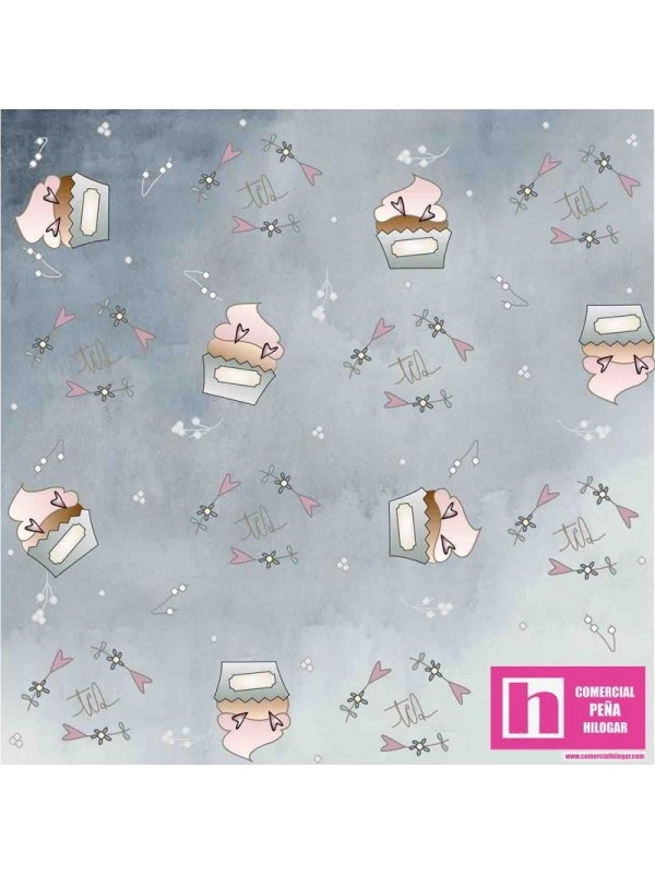 63351 WHIMSY TEA pastelitos fondo azul - Imagen 2