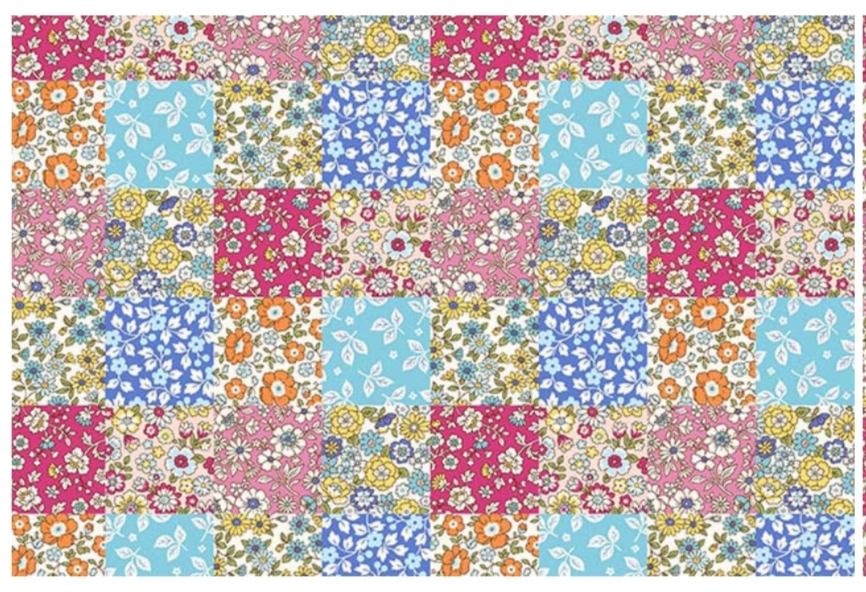 AP4187 7A PRINTED BLOAD PATCHWORK FLORES - Imagen 2