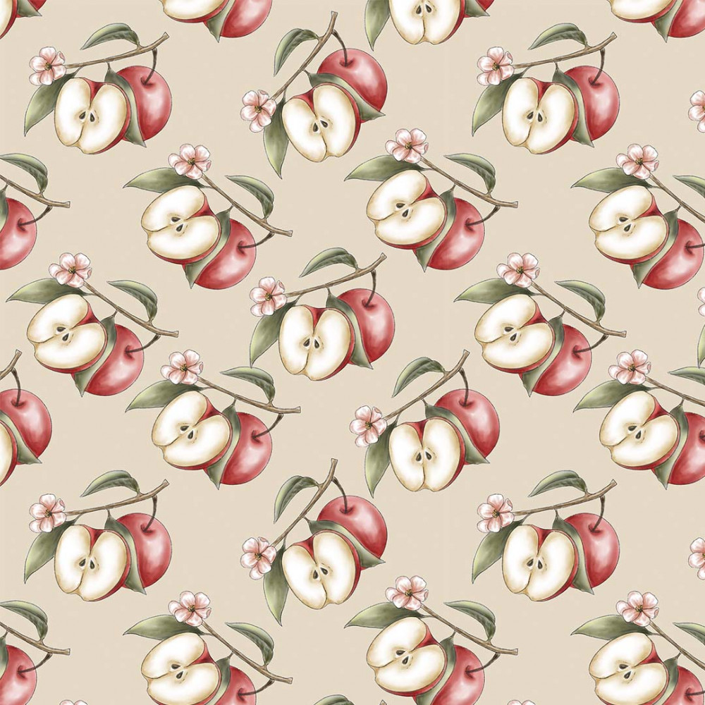 13707 RED BLOSSOM MANZANAS FONDO BEIGE - Imagen 2