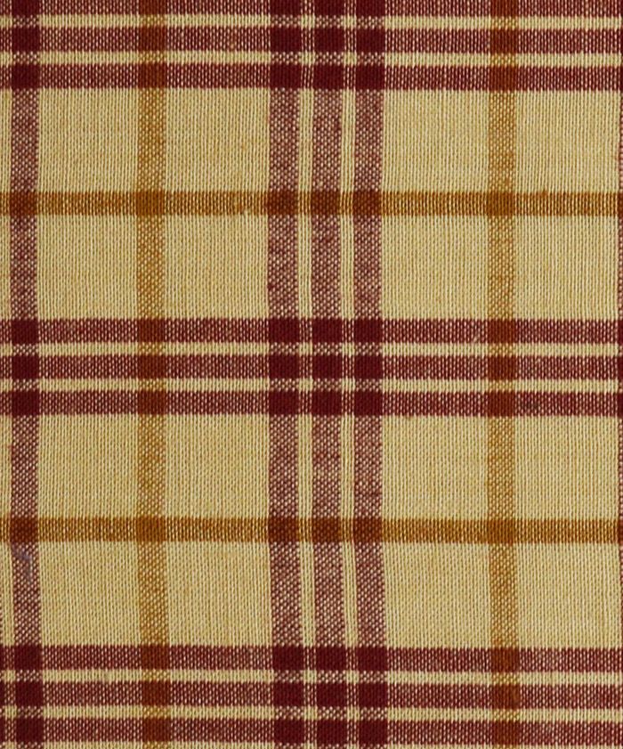 H1095 HOMESPUN CUADRADOS ROJOS Y OCRES SOBRE BEIGE - Imagen 2