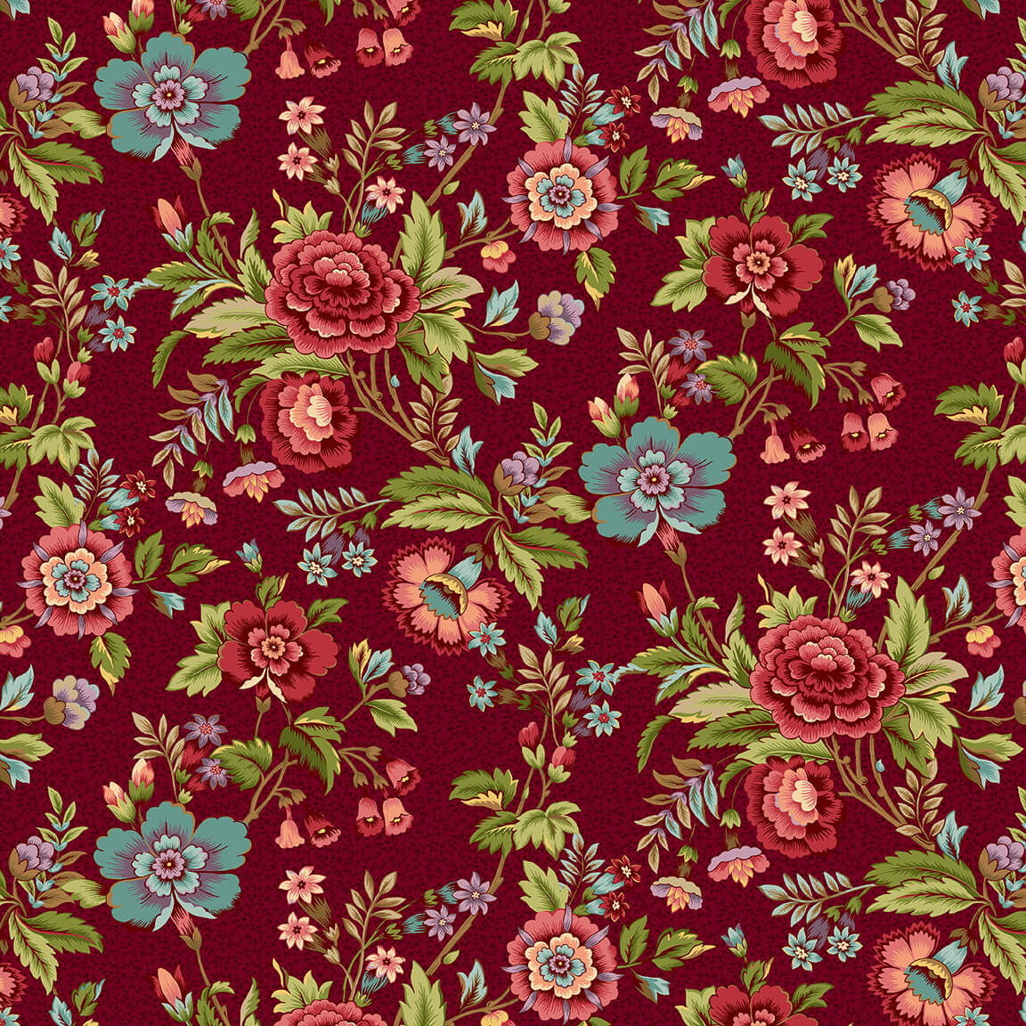 2597-88 TARRYTOWN CLAVELES FONDO ROJO - Imagen 2