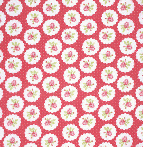 PWTW094R LULU ROSES FLORES FONDO ROJO - Imagen 2