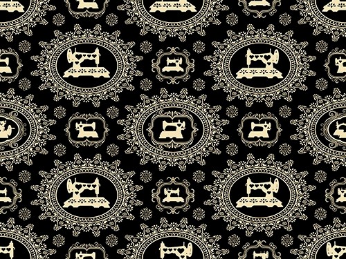 24161-J  THIMBLE PLEASURES MÁQUINAS FONDO NEGRO - Imagen 2