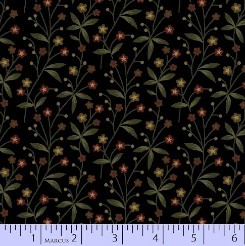 8284-0112 MARCUS PRIMITIVE THREADS NEGRO RAMITAS CON FLORES - Imagen 2