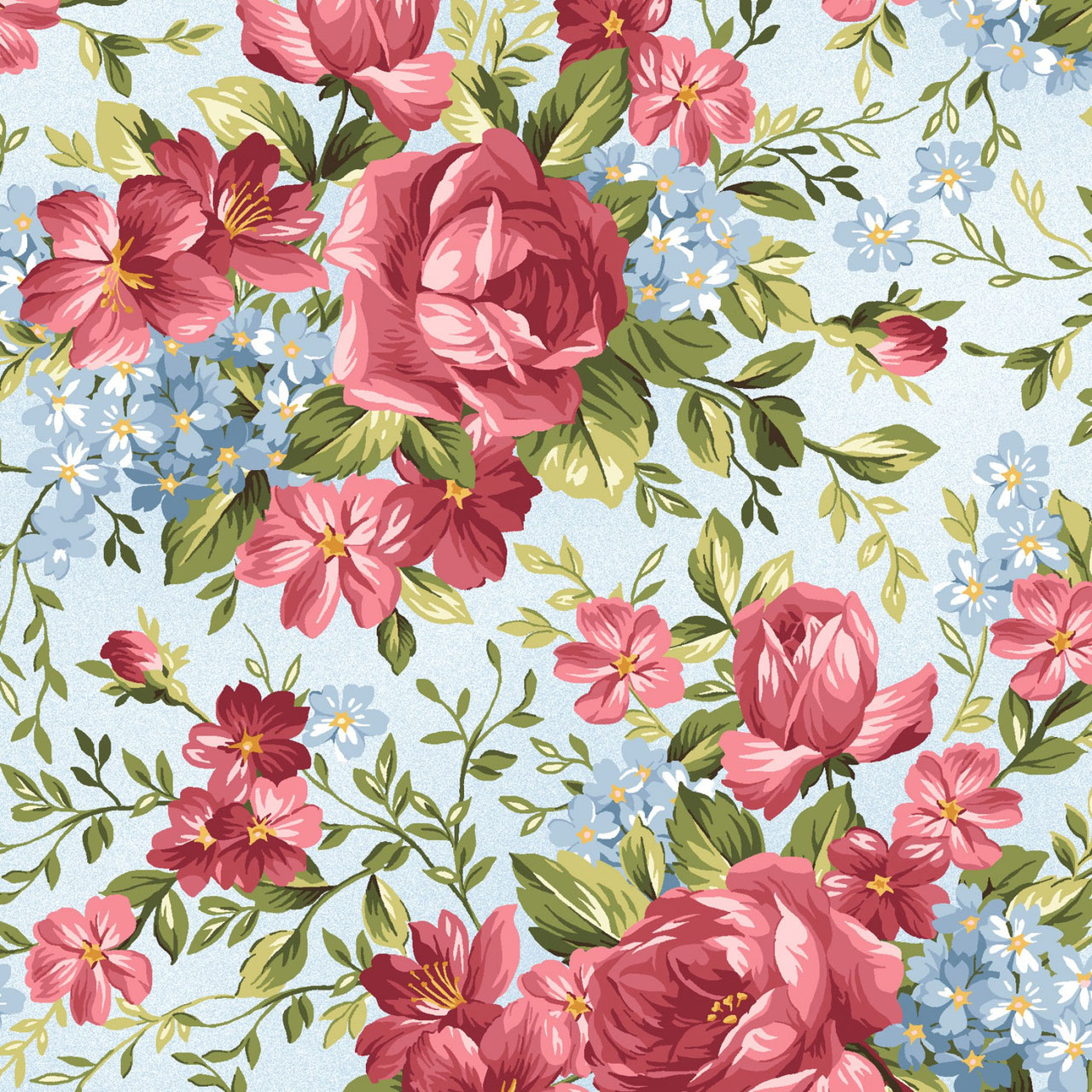 MAS8432-B ROSES ON THE VINE RAMOS GRANDES FONDO CELESTE - Imagen 2