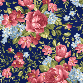 MAS8432-N ROSES ON THE VINE RAMOS GRANDES FONDO AZUL
