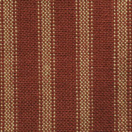 H37 HOMESPUN RAYAS BEIGE SOBRE ROJO