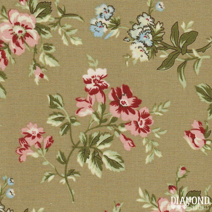 10586 A COMMON TRHEAD FLORES GRANDES FONDO BEIS - Imagen 2