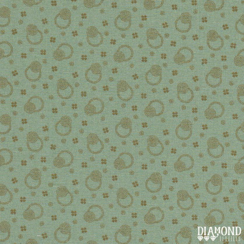 10598 A COMMON TRHEAD "SORTIJAS" FONDO VERDE AGUA - Imagen 2