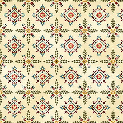2354-33 COUNT YOUR BLESINGS FLORES ORDENADAS FONDO CREMA - Imagen 2