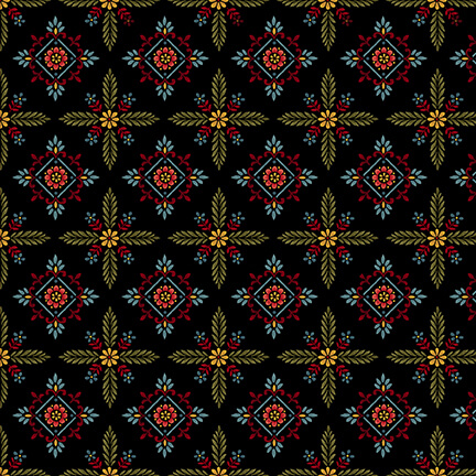 2354-99 COUNT YOUR BLESINGS FLORES ORDENADAS FONDO NEGRO - Imagen 2