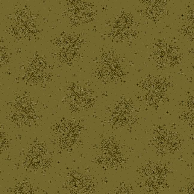 15609-66 ESTHER'S HEIRLOOM SHIRTINGS FLORES DISPERSAS VERDE - Imagen 2
