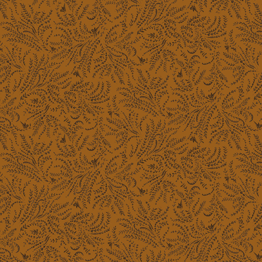 15684-30 ESTHER'S HEIRLOOM SHIRTINGS PAJAROS NARANJA - Imagen 2