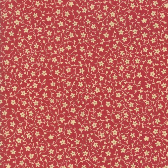 13865-12 LE BEAU PAPILLON FLORES FONDO ROJO - Imagen 2
