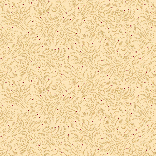 1586-44 LIBERTY STAR TONAL CREMA CON ESTRELLITAS ROJAS - Imagen 2