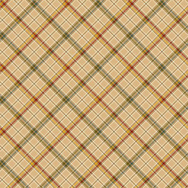 9641-41 RUSTIC HOMESTEAD CUADROS RAYADOS CREMA