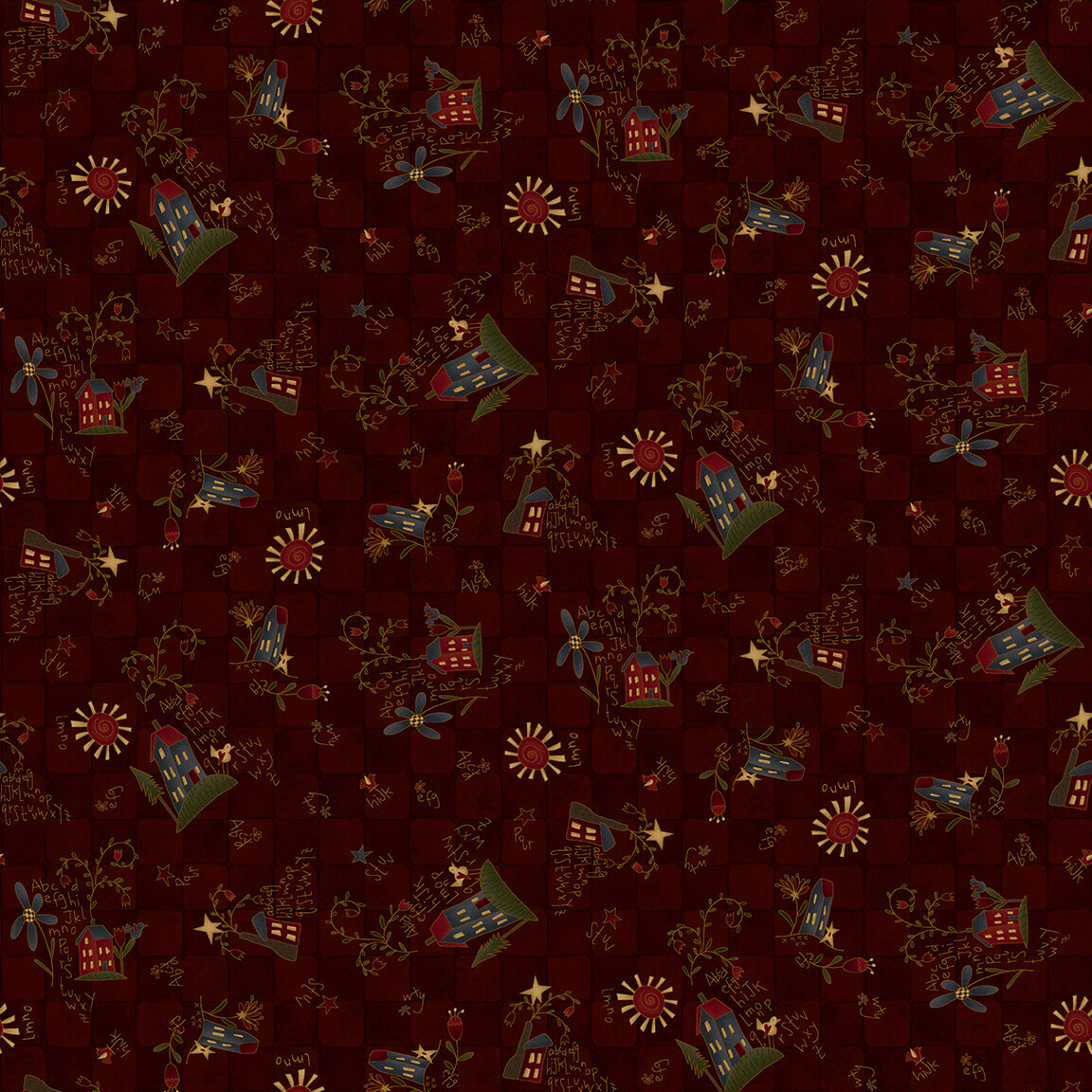 2311-38 HOME IS BEST CASAS Y FLORES FONDO MARRÓN - Imagen 2