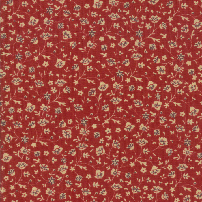 31583-12 SUSANNAS SCRAPS FLORES FONDO ROJO - Imagen 2